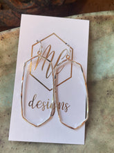Simple Oblong Octagonal Earrings