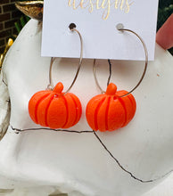 Pumpkin Hoop Earrings