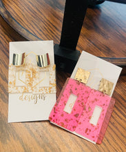 Rectangle Glitter Earrings