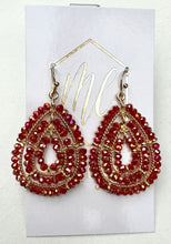 Beaded Double Teardrop Earrings