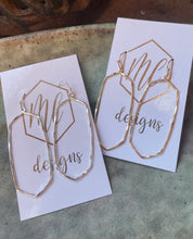 Simple Oblong Octagonal Earrings