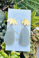 Gray Drop Dangle Earrings