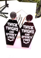Halloween Coffin Tombstone Earrings