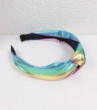Metallic Leather Rainbow Headband