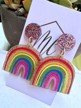 New Rainbow Acrylic Earrings