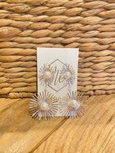 Pearl Starburst Firework Elegant Earrings
