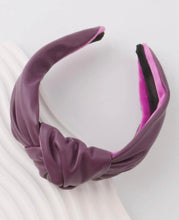 Berry Leather Headband