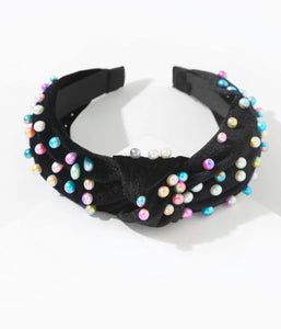 Kid’s Velvet Pearl Knot Headbands no