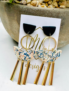 Navy Clay Earrings