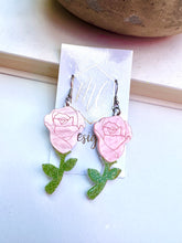 Glitter Rose Earrings