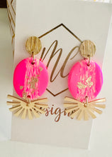 Hot Pink Clay Earrings