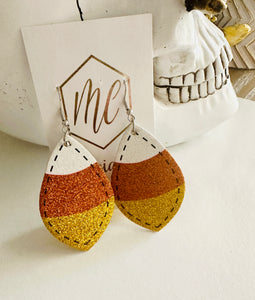 Candy Corn Halloween Earrings
