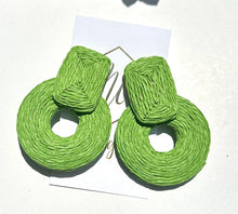 Color Block-circle Earrings