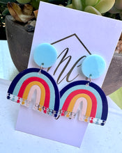 New Rainbow Acrylic Earrings