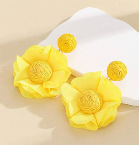 Flower Rattan Earrings