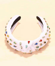 White Colorful Jewel Headband