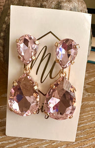 Jeweled waterdrop earring