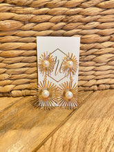 Pearl Starburst Firework Elegant Earrings