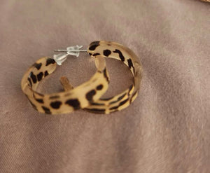 Small Leopard Print Hoop