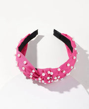 Solid Color Faux Pearl Headbands