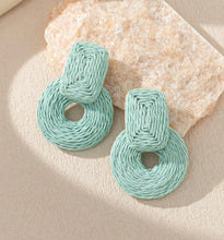 Color Block-circle Earrings