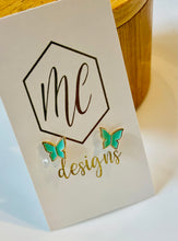 Colorful Butterfly Studs