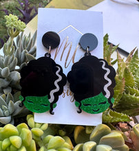 Frankenstein and His Wife Halloween Earrings