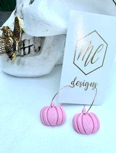 Pumpkin Hoop Earrings