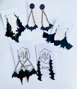 Acrylic Bat Earrings Halloween