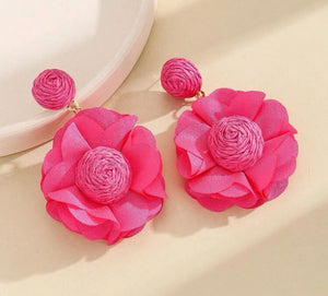 Flower Rattan Earrings