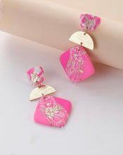 Hot Pink Clay Earrings