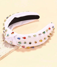 White Colorful Jewel Headband