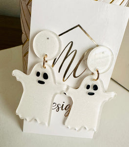 Ghost Halloween Acrylic Earrings