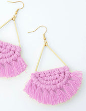 Pink Tassel Earrings
