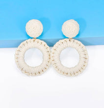 Double Circle Rattan Earring