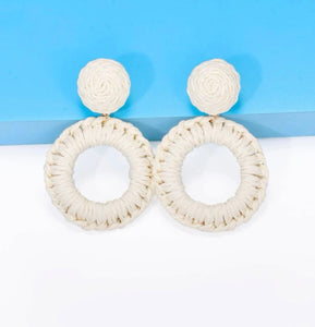 Double Circle Rattan Earring