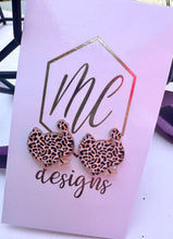 Thanksgiving Glitter Turkey Stud Earrings
