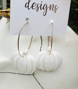 Pumpkin Hoop Earrings