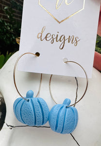 Pumpkin Hoop Earrings