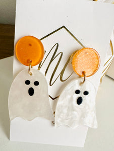 Ghost Halloween Acrylic Earrings