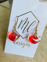 Acrylic Round Heart Earrings