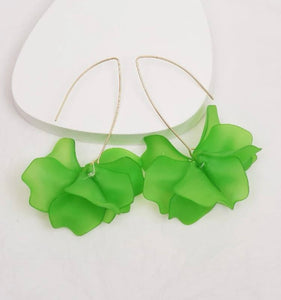 Drop Petal Flower Earrings