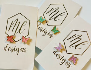 Colorful Butterfly Studs