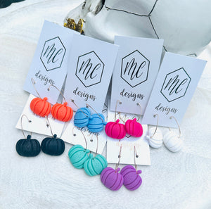 Pumpkin Hoop Earrings