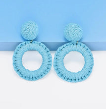 Double Circle Rattan Earring