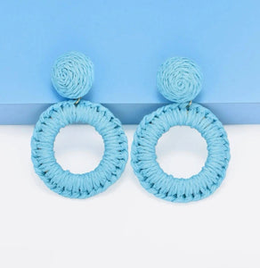 Double Circle Rattan Earring