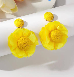 Flower Rattan Earrings