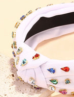 White Colorful Jewel Headband