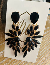 Black Stone Earrings Elegant