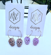 Acrylic Skulls Dangle Earrings